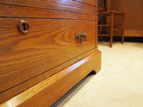 CHEST OF DRAWERS RARE ARTS AND CRAFTS SOLID ENGLISH ASH C1890 - ADDITIONAL PHOTO 10