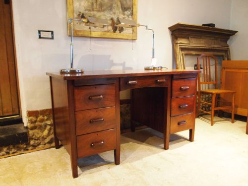 DESK VERY RARE ART DECO SOLID ROSEWOOD C1940 - ADDITIONAL PHOTO 8
