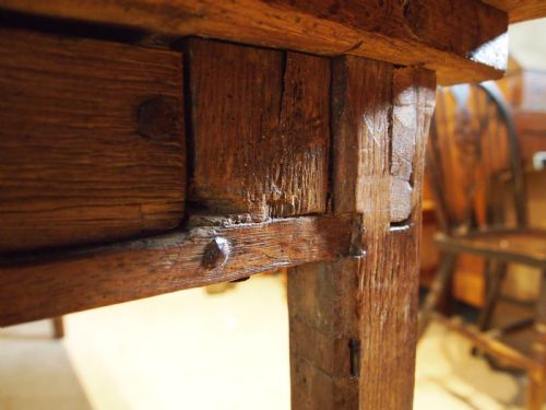TABLE RARE REFECTORY FARMHOUSE ENGLISH OAK QUEEN ANNE C1700 - ADDITIONAL PHOTO 6