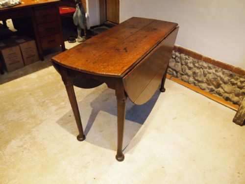 TABLE DINING RARE OAK DROP LEAF GEORGE III C1780 - ADDITIONAL PHOTO 5