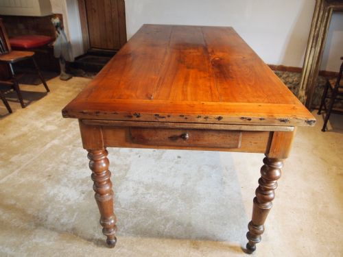 TABLE WONDERFUL RARE FRENCH CHERRY EXTENDING REFECTORY FARMHOUSE DINING C1840 - ADDITIONAL PHOTO 6