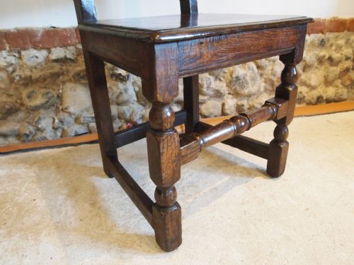 CHAIR SIDE DINING HALL WONDERFUL CHARLES II OAK C1680 - ADDITIONAL PHOTO 1