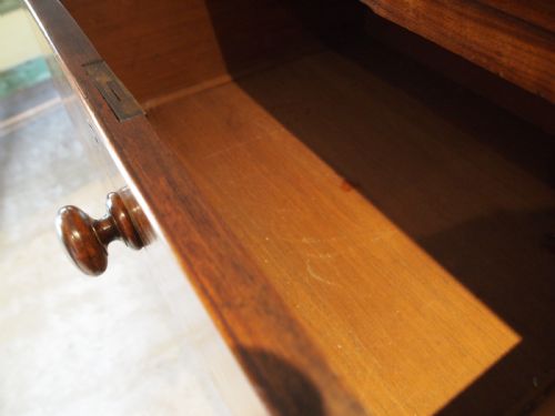 CHEST OF DRAWERS FINE BURR WALNUT VICTORIAN C1860 - ADDITIONAL PHOTO 9