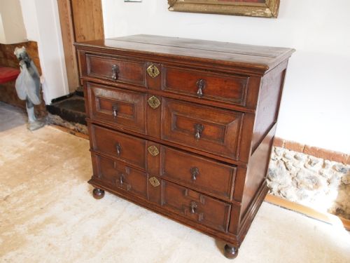 CHEST OF DRAWERS RARE SMALL CHARLES II OAK PROVENANCE C1680 - ADDITIONAL PHOTO 6