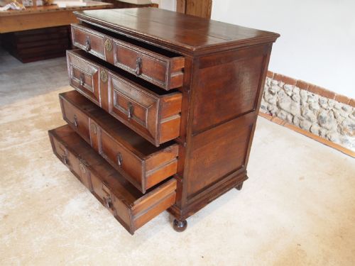 CHEST OF DRAWERS RARE SMALL CHARLES II OAK PROVENANCE C1680 - ADDITIONAL PHOTO 8