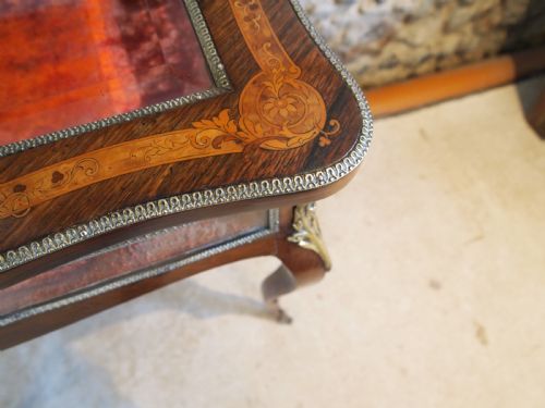 TABLE BIJOUTERIE DISPLAY FINE FRENCH ROSEWOOD C1870 - ADDITIONAL PHOTO 1