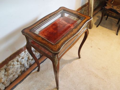 TABLE BIJOUTERIE DISPLAY FINE FRENCH ROSEWOOD C1870 - ADDITIONAL PHOTO 5