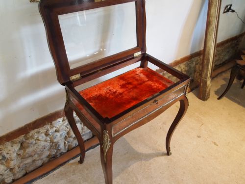 TABLE BIJOUTERIE DISPLAY FINE FRENCH ROSEWOOD C1870 - ADDITIONAL PHOTO 7