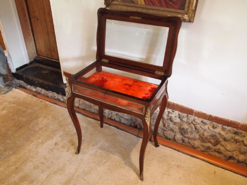 TABLE BIJOUTERIE DISPLAY FINE FRENCH ROSEWOOD C1870 - ADDITIONAL PHOTO 12