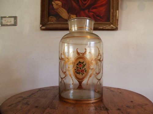 ANTIQUE FRENCH PRESERVE JAR LARGE ROSEWATER C1900 - ADDITIONAL PHOTO 1