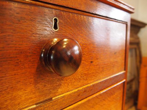 CHEST OF DRAWERS RARE GEORGE III OAK CHEST ON CHEST C1800 - ADDITIONAL PHOTO 10