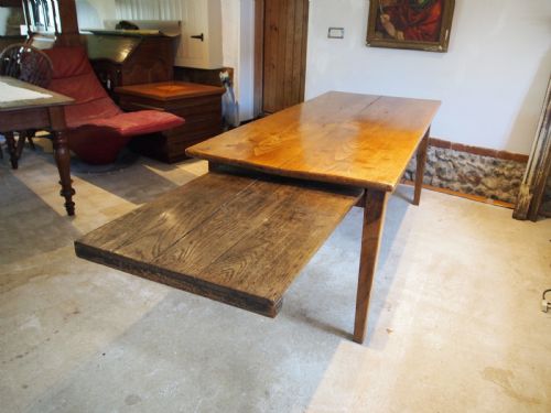 TABLE STUNNING VERY RARE ELM TWO PLANK REFECTORY FARMHOUSE DINING C1820 - ADDITIONAL PHOTO 1