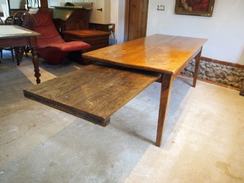 TABLE STUNNING VERY RARE ELM TWO PLANK REFECTORY FARMHOUSE DINING C1820 - ADDITIONAL PHOTO 8