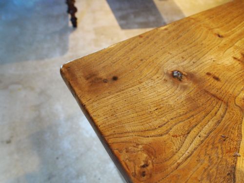 TABLE STUNNING VERY RARE ELM TWO PLANK REFECTORY FARMHOUSE DINING C1820 - ADDITIONAL PHOTO 10