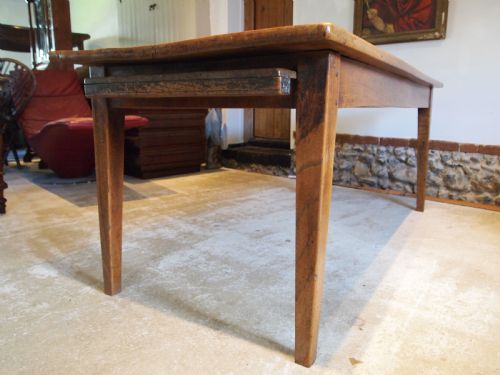 TABLE STUNNING VERY RARE ELM TWO PLANK REFECTORY FARMHOUSE DINING C1820 - ADDITIONAL PHOTO 13