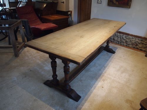 table large french oak monastic refectory dining table c1890 - CATEGORY: ANTIQUE TABLES - DATED 1890