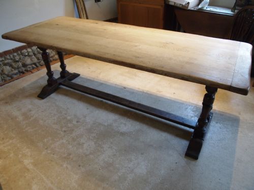 TABLE LARGE FRENCH OAK MONASTIC REFECTORY DINING TABLE C1890 - ADDITIONAL PHOTO 5