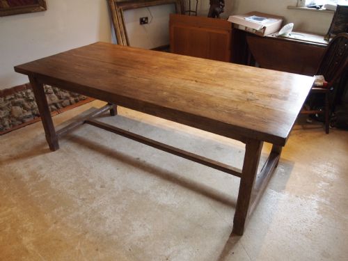 TABLE REFECTORY FARMHOUSE DINING OAK VICTORIAN C1880 - ADDITIONAL PHOTO 4