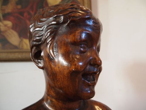 THE LAUGHING BOY BRONZE AND ELM RARE DESIDERIO DA SETTIGNANO 14301464 - ADDITIONAL PHOTO 4