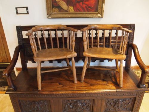 CHAIRS RARE PAIR OF GEORGE IV CHILD'S WINDSOR ARMCHAIRS C1820 - ADDITIONAL PHOTO 3