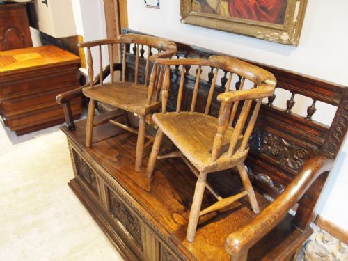 CHAIRS RARE PAIR OF GEORGE IV CHILD'S WINDSOR ARMCHAIRS C1820 - ADDITIONAL PHOTO 6