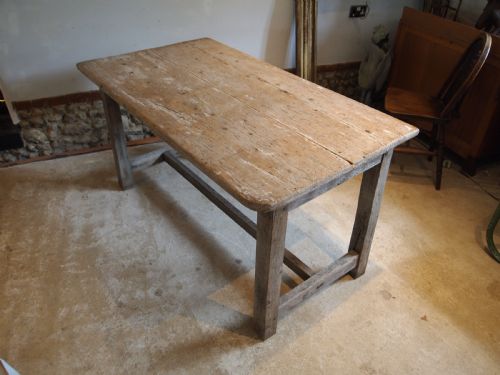 TABLE WONDERFUL GEORGE III OAK AND PINE REFECTORY FARMHOUSE C1790 - ADDITIONAL PHOTO 7