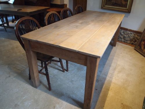 TABLE REFECTORY FARMHOUSE DINING OAK SYCAMORE C1880 - ADDITIONAL PHOTO 3