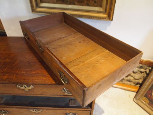 CHEST OF DRAWERS RARE SMALL GEORGE III OAK ORIGINAL HANDLES C1770 - ADDITIONAL PHOTO 11
