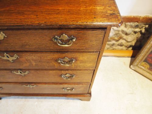 CHEST OF DRAWERS RARE SMALL GEORGE III OAK ORIGINAL HANDLES C1770 - ADDITIONAL PHOTO 13