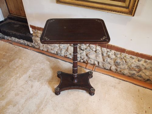 TABLE RARE REGENCY ORIGINAL PAINT SIDE HALL LAMP C1820 - ADDITIONAL PHOTO 6