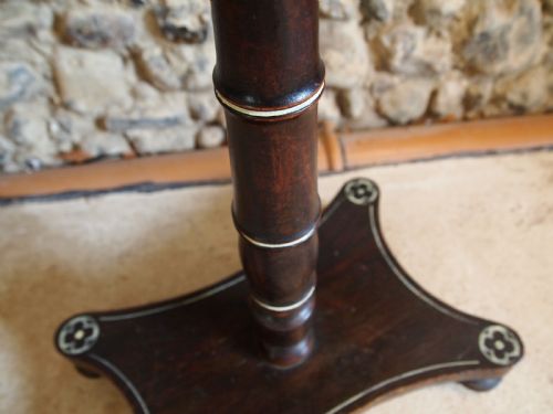 TABLE RARE REGENCY ORIGINAL PAINT SIDE HALL LAMP C1820 - ADDITIONAL PHOTO 7