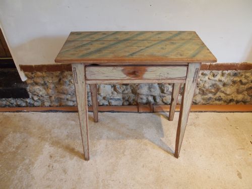 TABLE RARE SMALL SWEDISH PAINTED SIDE HALL OR LAMP C1820 - ADDITIONAL PHOTO 5