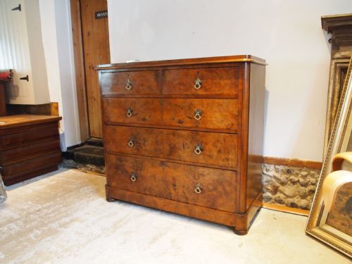 CHEST OF DRAWERS FINE BURR WALNUT VICTORIAN C1870 - ADDITIONAL PHOTO 10
