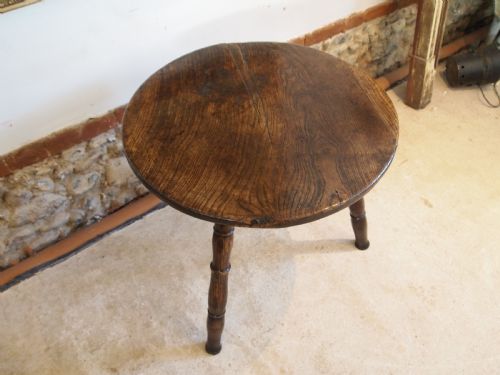 TABLE STUNNING GEORGE III ASH PRIMITIVE CHEESE TOP C1780 - ADDITIONAL PHOTO 1