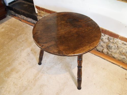 TABLE STUNNING GEORGE III ASH PRIMITIVE CHEESE TOP C1780 - ADDITIONAL PHOTO 3