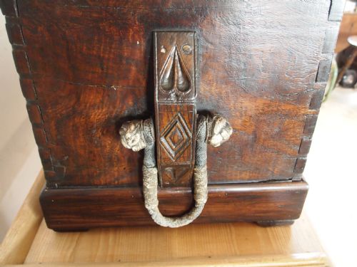 fig 1. Chest trunk rare Seamans sailors chest Camphor wood c1800
