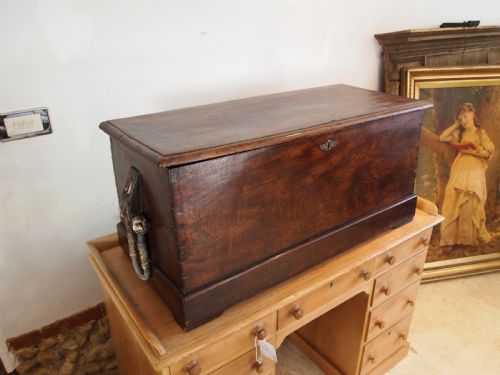 fig 2. Chest trunk rare Seamans sailors chest Camphor wood c1800
