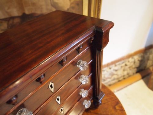 CHEST OF DRAWERS RARE REGENCY MINIATURE APPRENTICE SECRET DRAWER C1820 - ADDITIONAL PHOTO 8