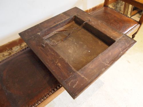 MIRROR RARE WILLIAM MARY WALNUT INLAID CUSHION ORIGINAL PLATE C1690 - ADDITIONAL PHOTO 11