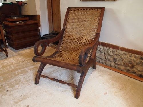 CHAIR THE MOST COMFORTABLE RARE COLONIAL EASY CHAIR STOOLTABLETEAK C1920 - ADDITIONAL PHOTO 5