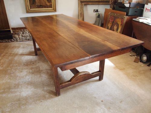 TABLE RARE FRENCH BRETAGNE REFECTORY FARMHOUSE DINING WALNUT C1890 - ADDITIONAL PHOTO 10