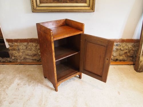 BEDSIDE CUPBOARD CABINET ARTS AND CRAFTS OAK HENRY BARKER C1900 - ADDITIONAL PHOTO 4
