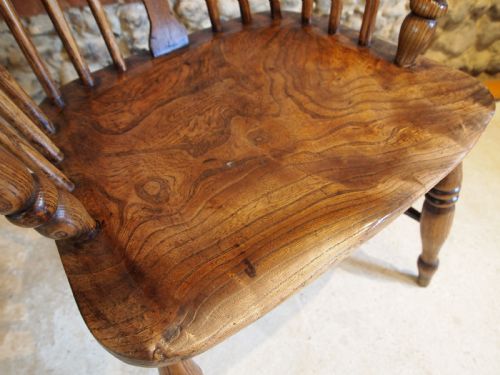 CHAIR OUTSTANDING WINDSOR ASH ELM ARMCHAIR C1840 - ADDITIONAL PHOTO 9