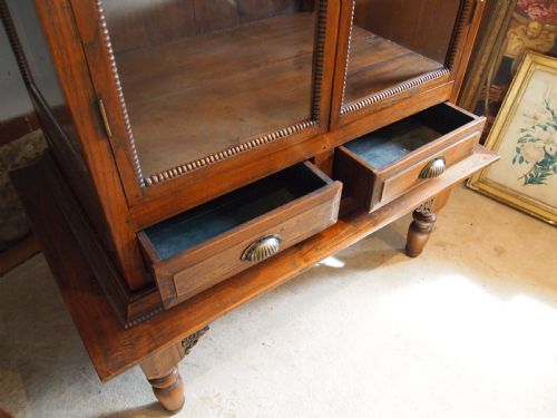 CABINETS BOOKCASE STUNNING RARE PAIR COLONIAL TEAK C1920 - ADDITIONAL PHOTO 2