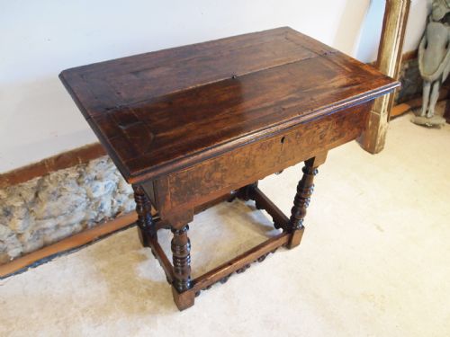 RARE 17TH CENTURY SPANISH WRITING TABLE SIDE HALL CONSOLE WALNUT C1680 - ADDITIONAL PHOTO 4