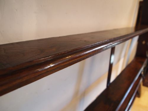 RARE LARGE GEORGE III OAK AND ELM DELFT OR PLATE RACK C1770 - ADDITIONAL PHOTO 9