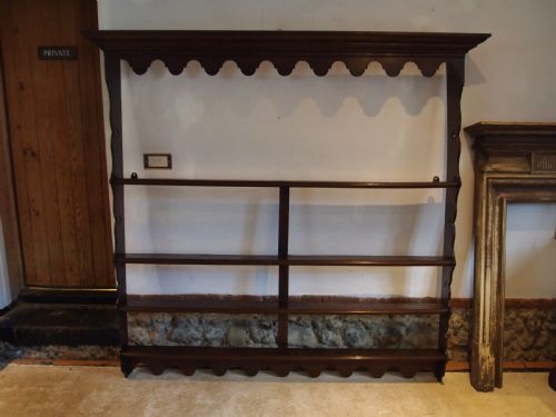 RARE LARGE GEORGE III OAK AND ELM DELFT OR PLATE RACK C1770 - ADDITIONAL PHOTO 10