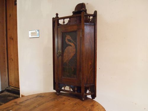 cupboard cabinet arts crafts walnut c1900 - CATEGORY: ANTIQUE CUPBOARDS - DATED 1900