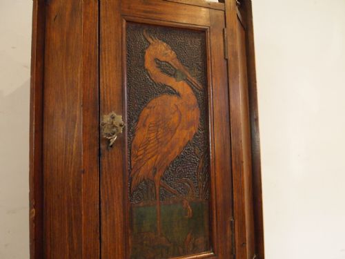 CUPBOARD CABINET ARTS CRAFTS WALNUT C1900 - ADDITIONAL PHOTO 4
