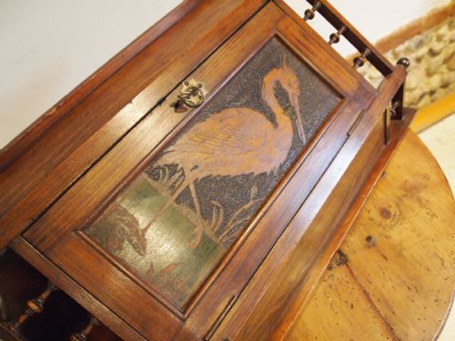 CUPBOARD CABINET ARTS CRAFTS WALNUT C1900 - ADDITIONAL PHOTO 7